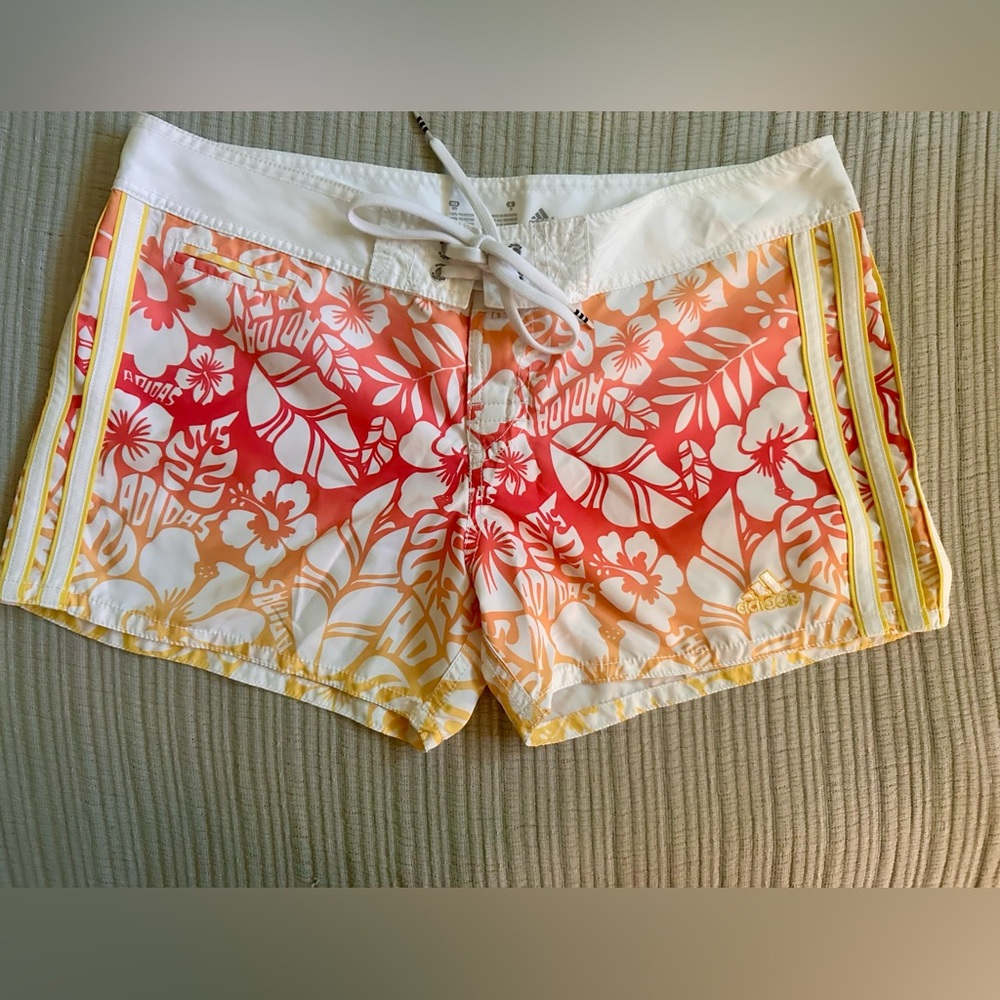 adidas Hawaiian print Athletic Shorts Gradient Design summer 🏄
